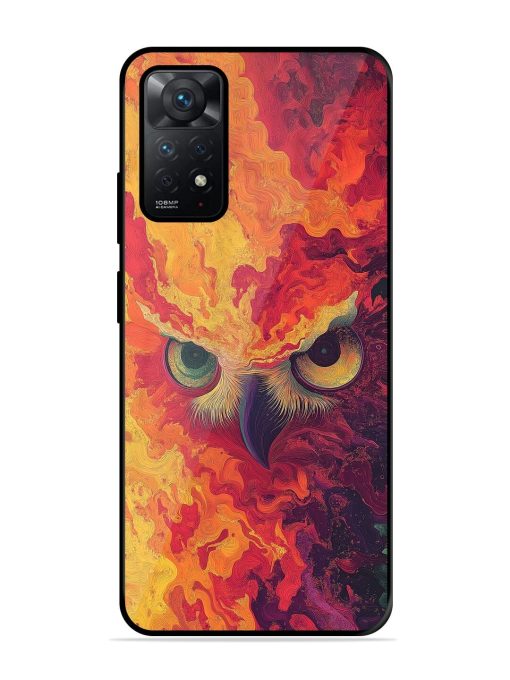 Fiery Owl Glossy Soft Edge Case for Xiaomi Redmi Note 11 Chachhi