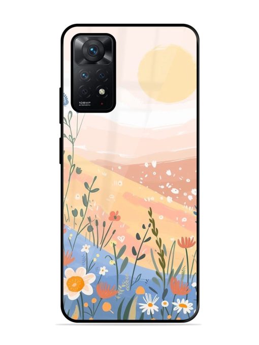 Golden Hour Blooms Glossy Soft Edge Case for Xiaomi Redmi Note 11 Chachhi