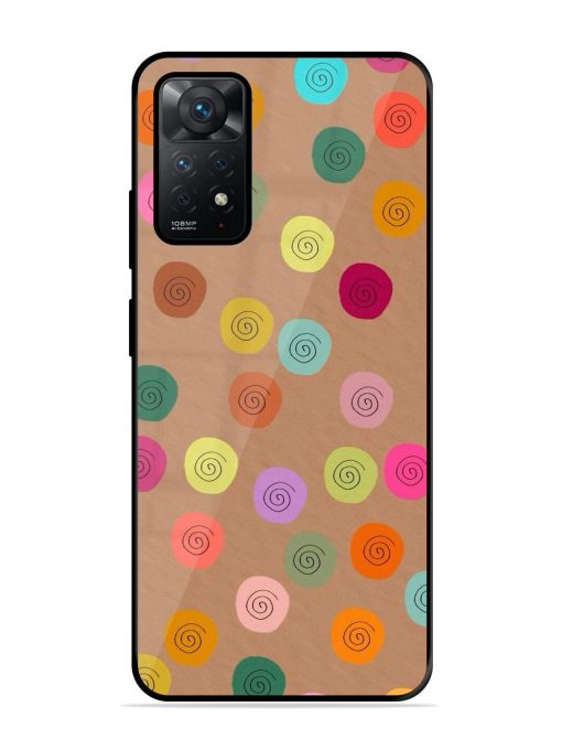 Swirly Dots On Kraft Glossy Soft Edge Case for Xiaomi Redmi Note 11 Chachhi