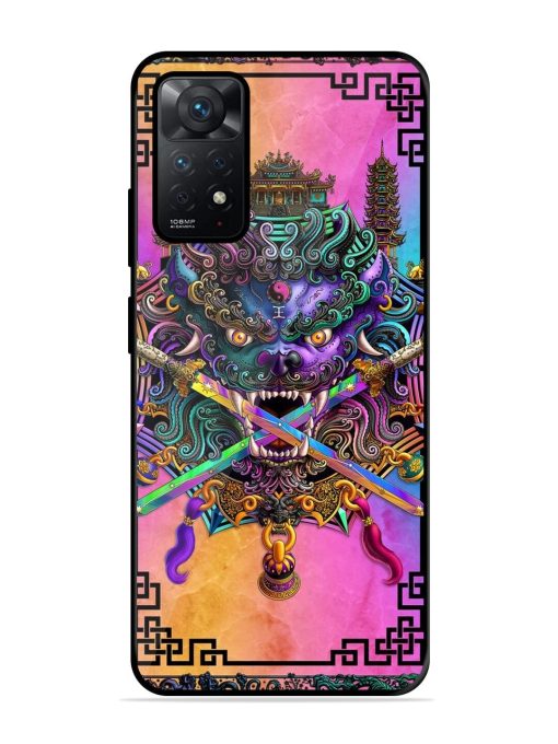 Psychedelic Fu Dog Tapestry Glossy Soft Edge Case for Xiaomi Redmi Note 11 Chachhi