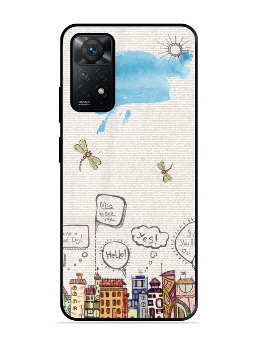 Doodle City Glossy Soft Edge Case for Xiaomi Redmi Note 11 Pro (4G) Chachhi