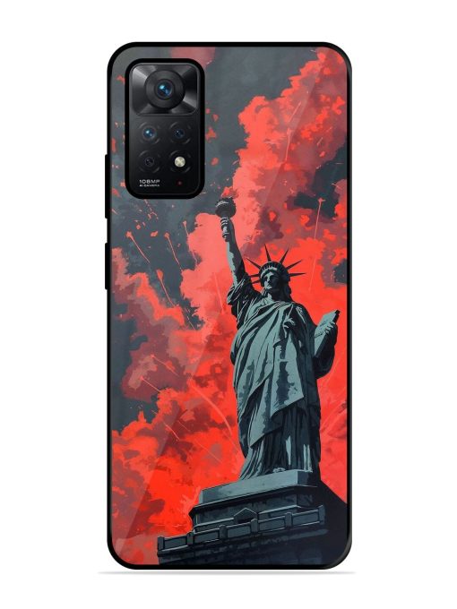 Lady Liberty'S Firework Finale Glossy Soft Edge Case for Xiaomi Redmi Note 11 Pro (4G) Chachhi