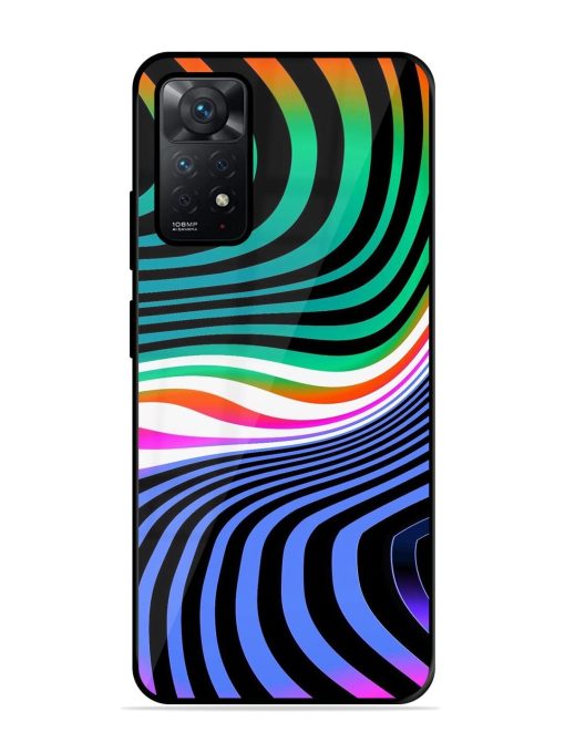 Psychedelic Waves Glossy Soft Edge Case for Xiaomi Redmi Note 11 Pro (4G) Chachhi