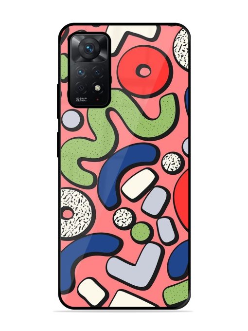 Groovy Geometric Shapes Glossy Soft Edge Case for Xiaomi Redmi Note 11 Pro (4G) Chachhi