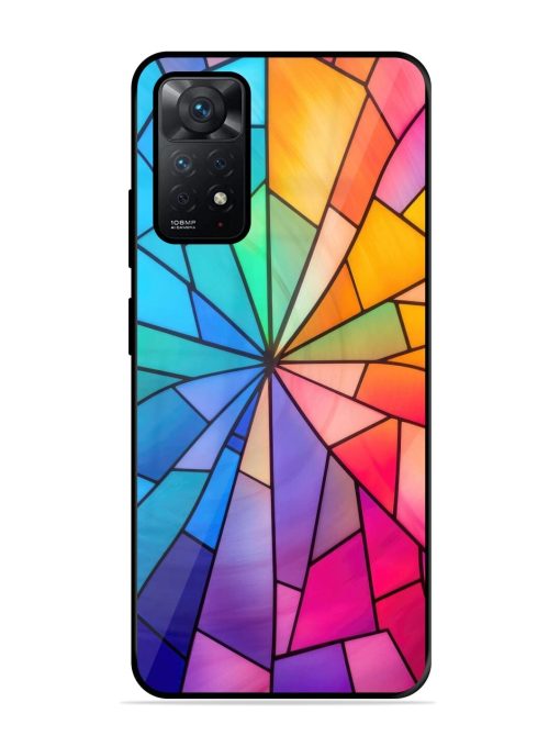 Stained Glass Kaleidoscope Of Colors Glossy Soft Edge Case for Xiaomi Redmi Note 11 Pro (4G) Chachhi