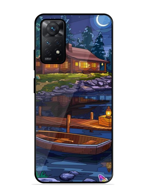 Moonlit Serenity Glossy Soft Edge Case for Xiaomi Redmi Note 11 Pro (4G) Chachhi