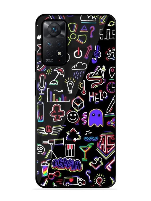 Neon Doodle Glossy Soft Edge Case for Xiaomi Redmi Note 11 Pro (5G) Chachhi