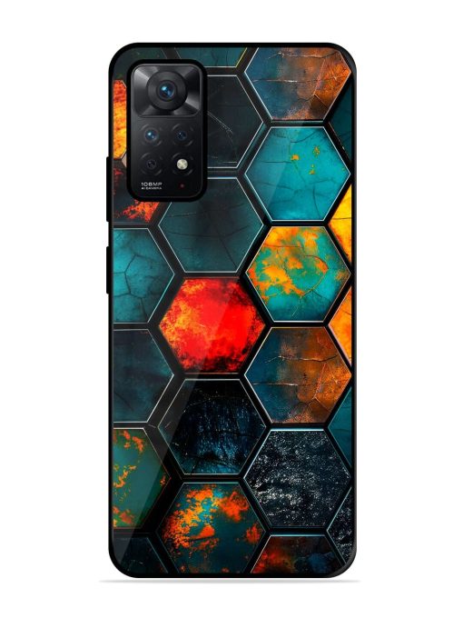 Hexagon Hive Glossy Soft Edge Case for Xiaomi Redmi Note 11 Pro (5G) Chachhi