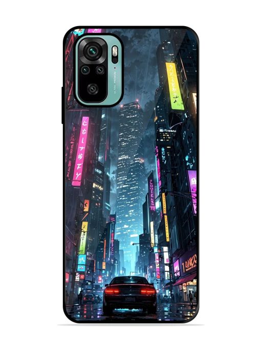 Neon Nightscape Glossy Soft Edge Case for Xiaomi Redmi Note 11 Se Chachhi