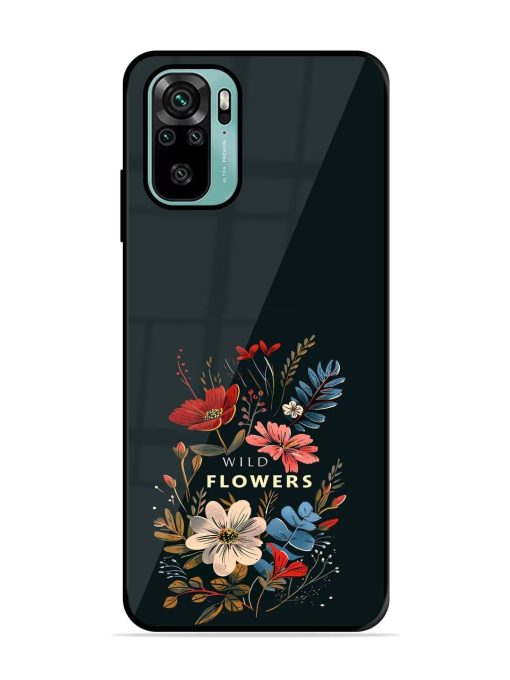 Dark Floral Glossy Soft Edge Case for Xiaomi Redmi Note 11 Se Chachhi