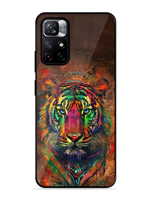 Cosmic Tiger Glossy Soft Edge Case for Xiaomi Redmi Note 11T (5G) Chachhi