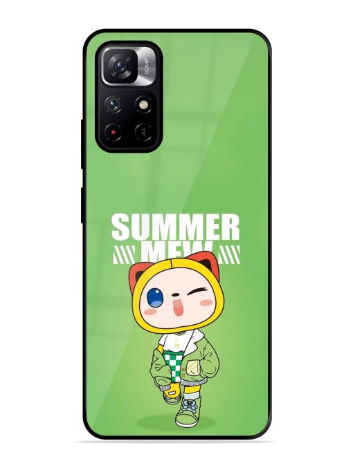 Purrfect Summer Glossy Soft Edge Case for Xiaomi Redmi Note 11T (5G) Chachhi