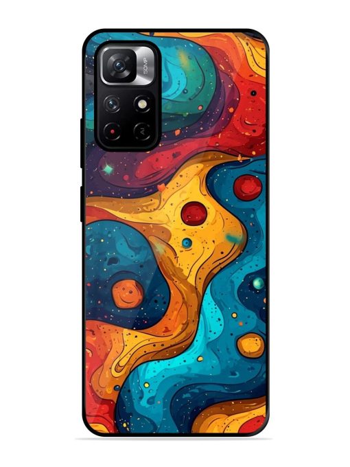 Cosmic Swirl Glossy Soft Edge Case for Xiaomi Redmi Note 11T (5G) Chachhi