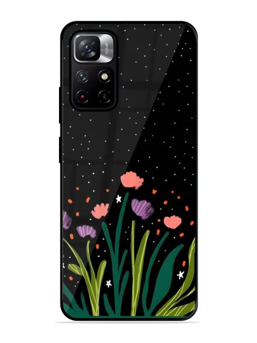 Midnight Bloom Glossy Soft Edge Case for Xiaomi Redmi Note 11T (5G) Chachhi