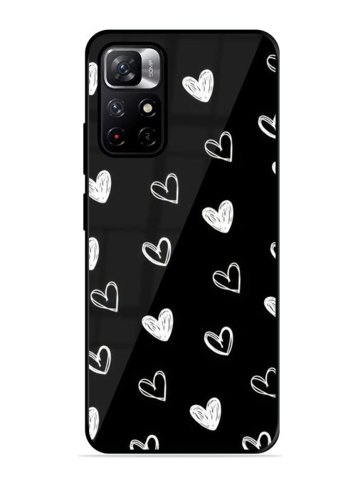 Scattered Hearts Glossy Soft Edge Case for Xiaomi Redmi Note 11T (5G) Chachhi