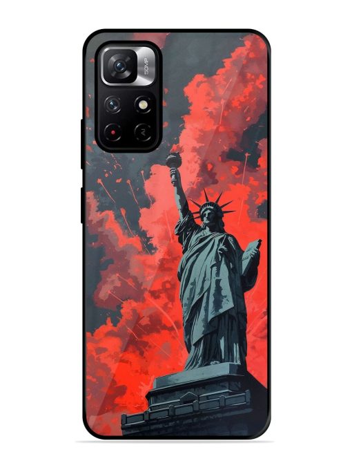 Lady Liberty'S Firework Finale Glossy Soft Edge Case for Xiaomi Redmi Note 11T (5G) Chachhi