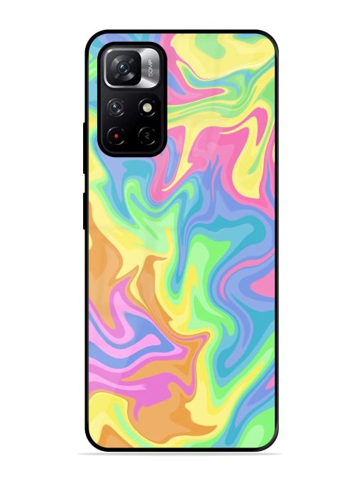 Whimsical Swirl Glossy Soft Edge Case for Xiaomi Redmi Note 11T (5G) Chachhi