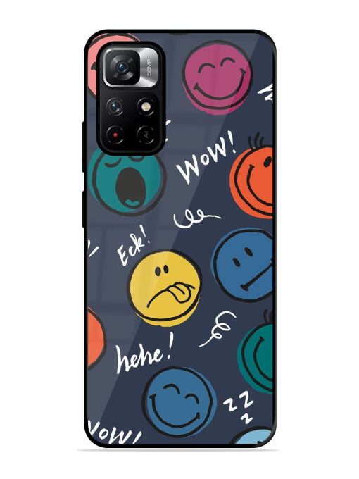 Emoticon Parade Glossy Soft Edge Case for Xiaomi Redmi Note 11T (5G) Chachhi