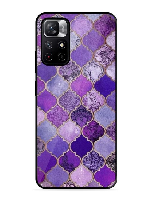 Purple Mosaic Magic Glossy Soft Edge Case for Xiaomi Redmi Note 11T (5G) Chachhi