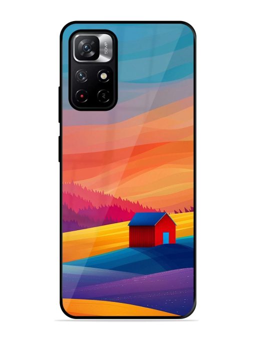 Sunset Solitude Glossy Soft Edge Case for Xiaomi Redmi Note 11T (5G) Chachhi