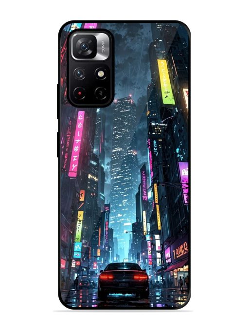 Neon Nightscape Glossy Soft Edge Case for Xiaomi Redmi Note 11T (5G) Chachhi