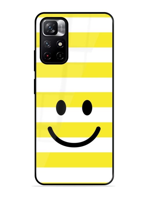 Smiling Stripes Glossy Soft Edge Case for Xiaomi Redmi Note 11T (5G) Chachhi