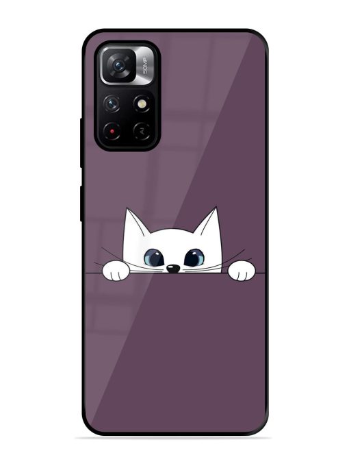 Peek-A-Boo Kitty Glossy Soft Edge Case for Xiaomi Redmi Note 11T (5G) Chachhi