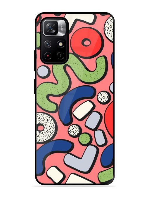 Groovy Geometric Shapes Glossy Soft Edge Case for Xiaomi Redmi Note 11T (5G) Chachhi