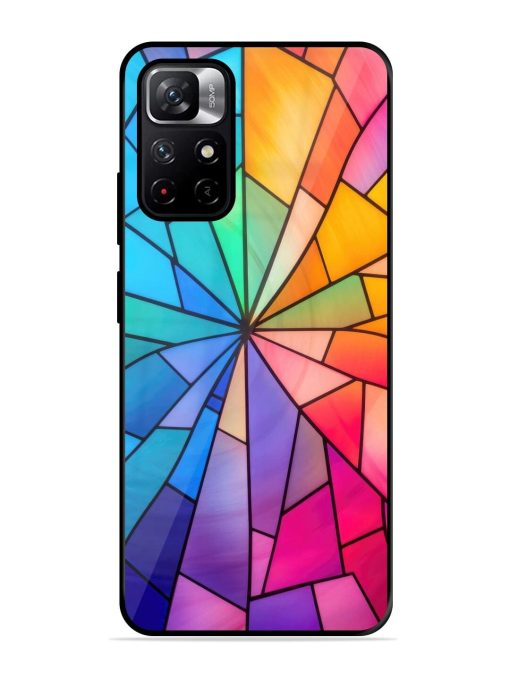 Stained Glass Kaleidoscope Of Colors Glossy Soft Edge Case for Xiaomi Redmi Note 11T (5G) Chachhi