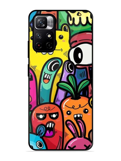 Whimsical Doodle Chaos Glossy Soft Edge Case for Xiaomi Redmi Note 11T (5G) Chachhi