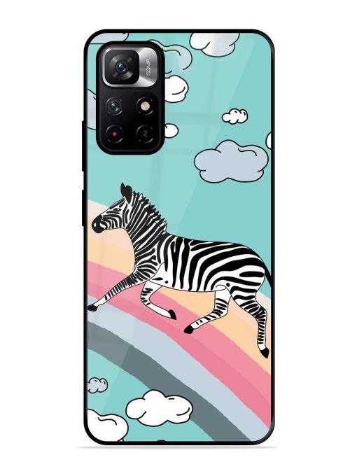 Zebra On A Rainbow Glossy Soft Edge Case for Xiaomi Redmi Note 11T (5G) Chachhi