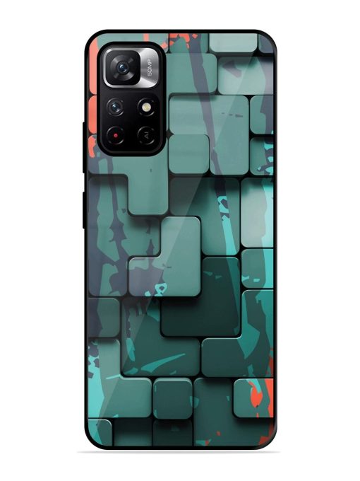 Abstract Geometric Mosaic Glossy Soft Edge Case for Xiaomi Redmi Note 11T (5G) Chachhi