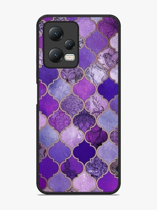 Purple Mosaic Magic Glossy Soft Edge Case for Xiaomi Redmi Note 12 (5G) Chachhi