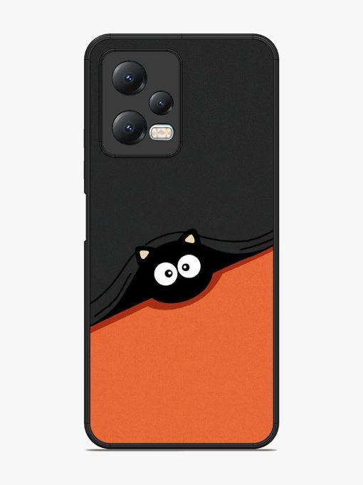 Peek-A-Boo Kitty Glossy Soft Edge Case for Xiaomi Redmi Note 12 (5G) Chachhi