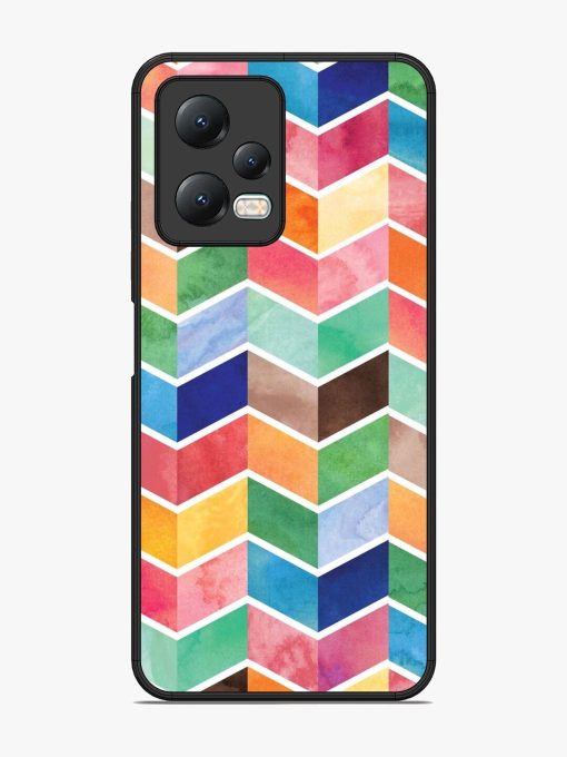 Watercolor Chevron Whimsy Glossy Soft Edge Case for Xiaomi Redmi Note 12 (5G)