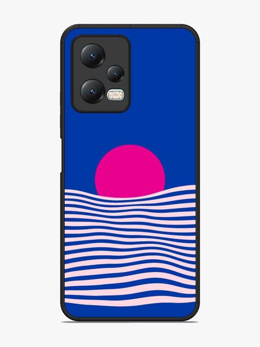 Pink Sunset Over Blue Waves Glossy Soft Edge Case for Xiaomi Redmi Note 12 (5G) Chachhi