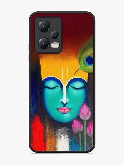 Divine Tranquility: The Face Of Krishna Glossy Soft Edge Case for Xiaomi Redmi Note 12 (5G) Chachhi