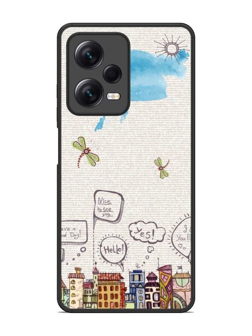 Doodle City Glossy Soft Edge Case for Xiaomi Redmi Note 12 Pro (5G)