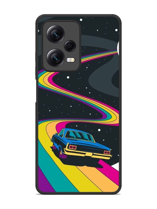 Rainbow Road Glossy Soft Edge Case for Xiaomi Redmi Note 12 Pro (5G) Chachhi