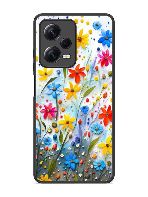 Vibrant Floral Glossy Soft Edge Case for Xiaomi Redmi Note 12 Pro (5G)