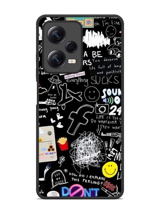 Doodle Diary Glossy Soft Edge Case for Xiaomi Redmi Note 12 Pro (5G) Chachhi