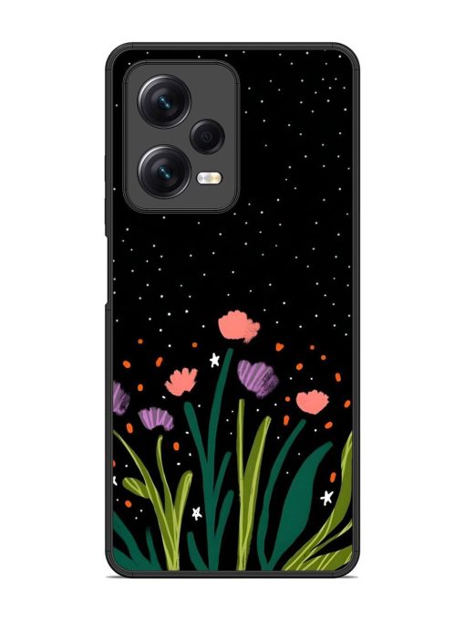 Midnight Bloom Glossy Soft Edge Case for Xiaomi Redmi Note 12 Pro (5G) Chachhi