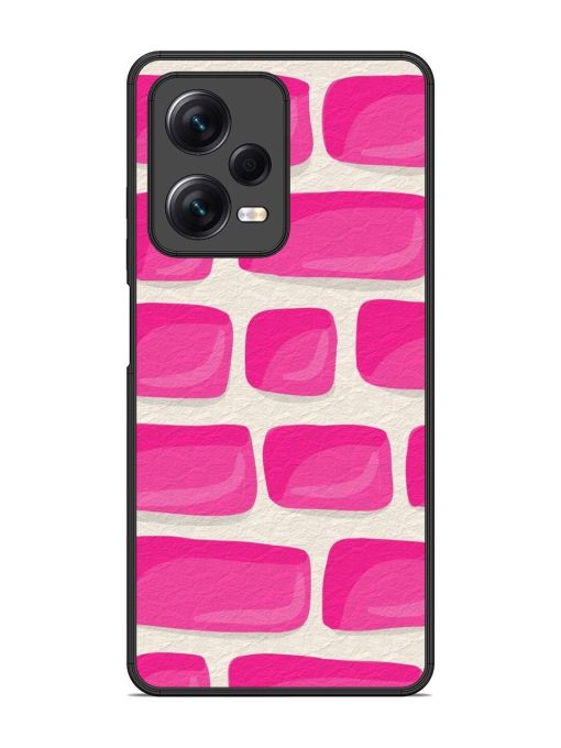 Pink Brick Wall Glossy Soft Edge Case for Xiaomi Redmi Note 12 Pro (5G) Chachhi