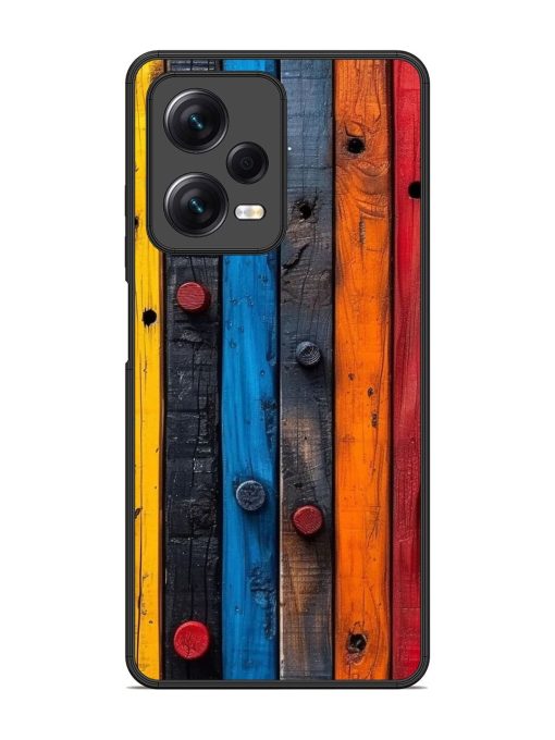 Rainbow Plank Glossy Soft Edge Case for Xiaomi Redmi Note 12 Pro (5G) Chachhi