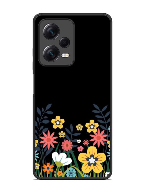 Floral Night Sky Glossy Soft Edge Case for Xiaomi Redmi Note 12 Pro (5G) Chachhi