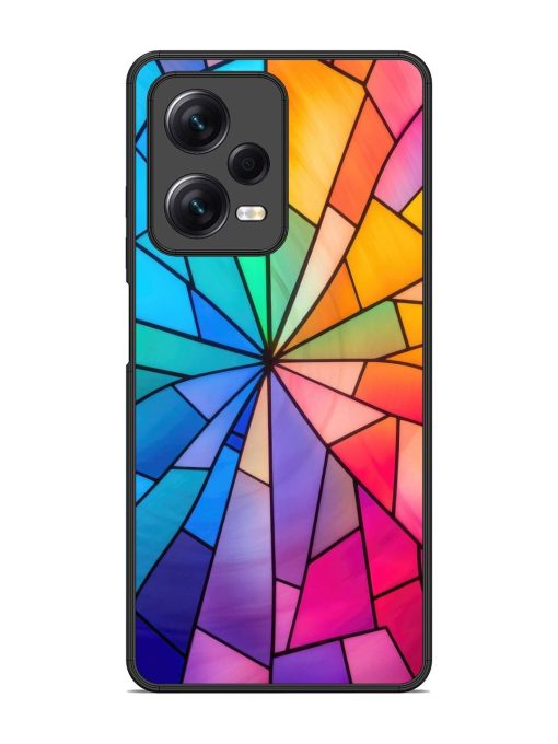 Stained Glass Kaleidoscope Of Colors Glossy Soft Edge Case for Xiaomi Redmi Note 12 Pro (5G) Chachhi