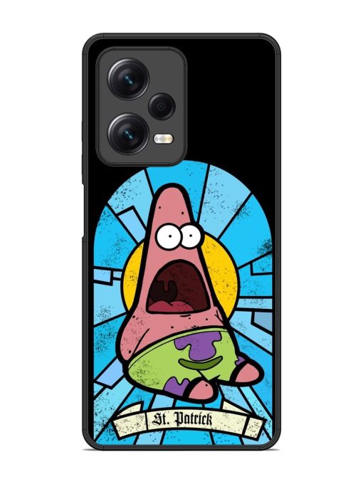 St. Patrick'S Day Stained Glass Patrick Star Glossy Soft Edge Case for Xiaomi Redmi Note 12 Pro (5G) Chachhi