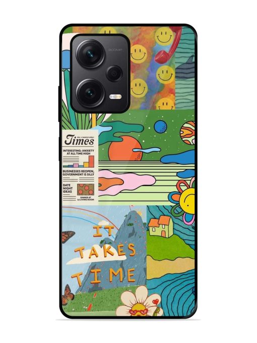 Groovy Vibes Glossy Soft Edge Case for Xiaomi Redmi Note 12 Pro Plus (5G) Chachhi