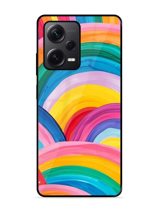 Rainbow Symphony Glossy Soft Edge Case for Xiaomi Redmi Note 12 Pro Plus (5G) Chachhi