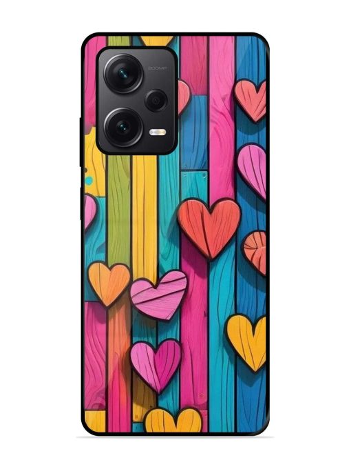 Rainbow Of Hearts Glossy Soft Edge Case for Xiaomi Redmi Note 12 Pro Plus (5G) Chachhi